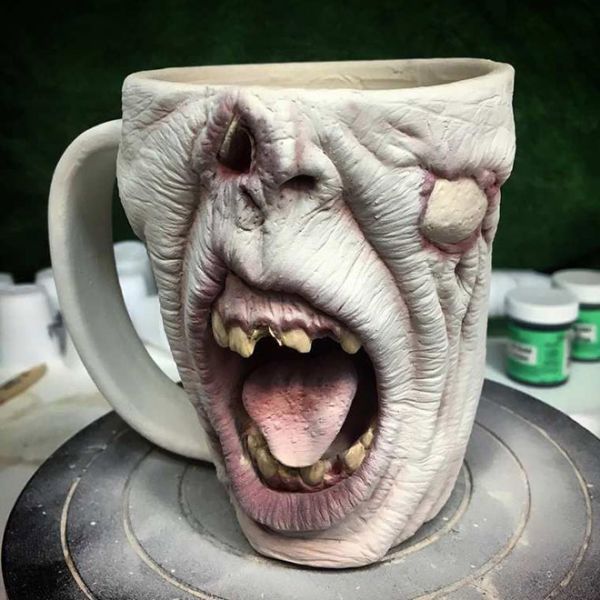 Very Scary Zombie Head Coffee Mugs (15 pics)