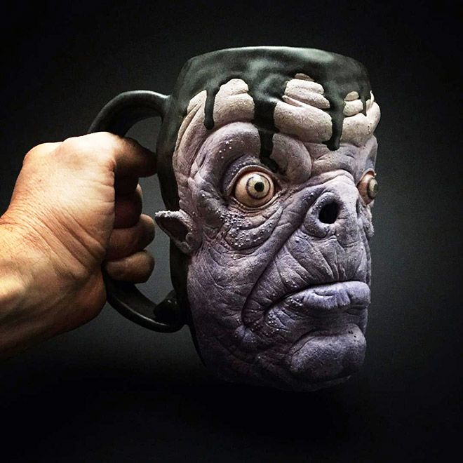 Very Scary Zombie Head Coffee Mugs (15 pics)