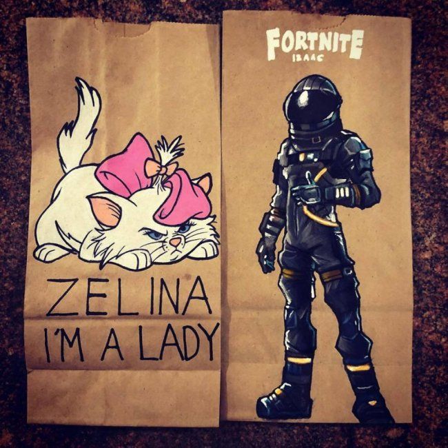 Dad Draws Art On His Kid’s Lunch Bags (28 pics)