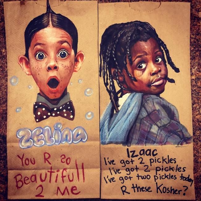 Dad Draws Art On His Kid’s Lunch Bags (28 pics)