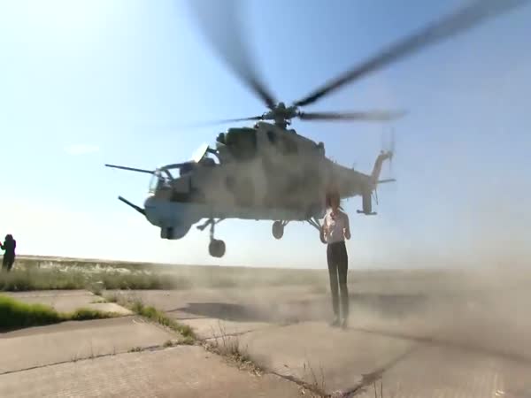 Reporter Has Near Miss With Army Helicopter Whist Stood On Runway