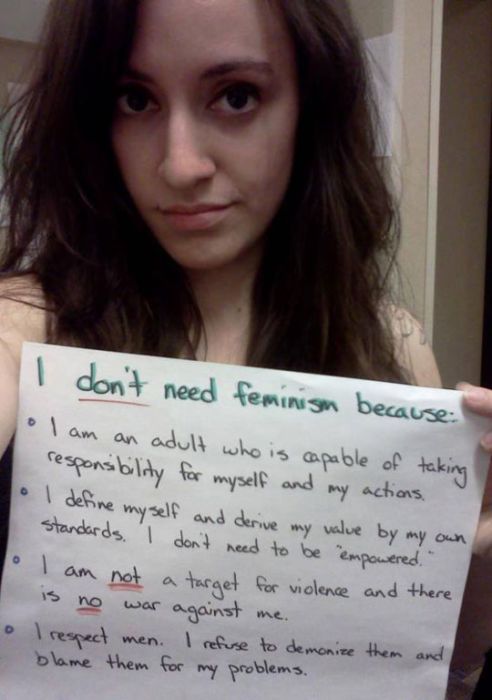 Women Explain Why They Hate 'Modern' Feminism (28 pics)