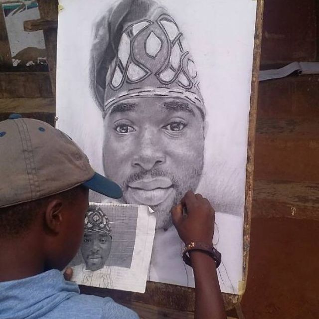 11-Year-Old Kid From Nigeria Creates Hyperrealistic Drawings (17 pics)