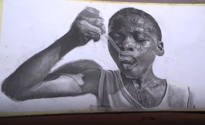 11-Year-Old Kid From Nigeria Creates Hyperrealistic Drawings (17 pics)