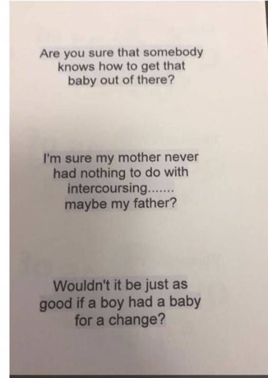 Sex Ed Questions That Don’t Make Any Sense At All (3 pics)