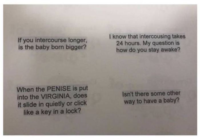 Sex Ed Questions That Don’t Make Any Sense At All (3 pics)