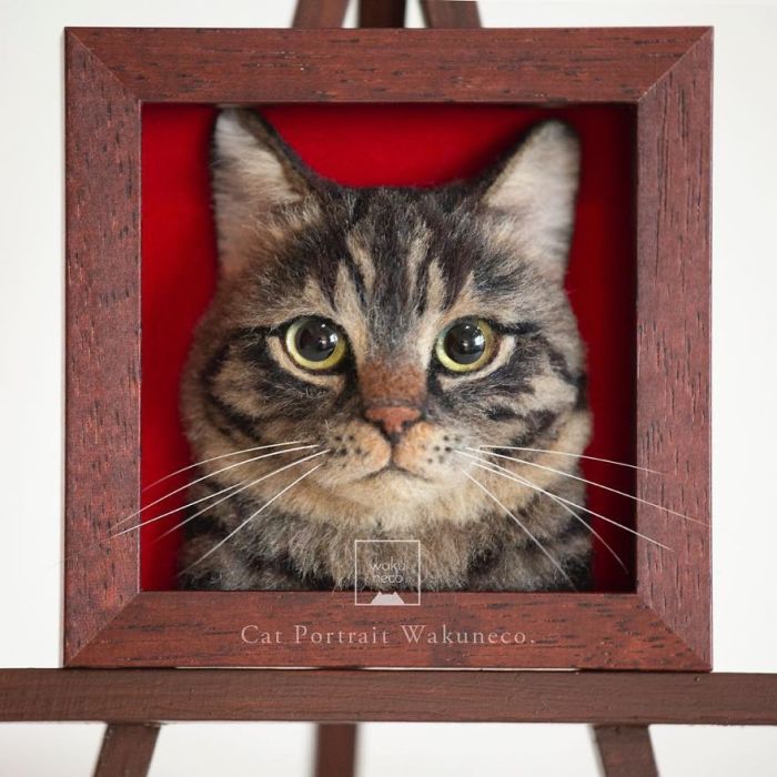 Artist From Japan Makes Hyper Realistic Cat Portraits From Wool (18 pics)