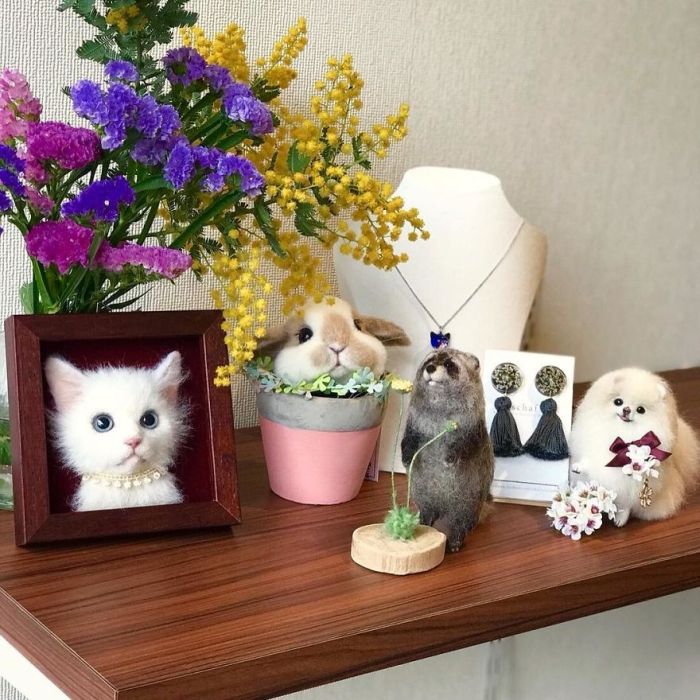 Artist From Japan Makes Hyper Realistic Cat Portraits From Wool (18 pics)