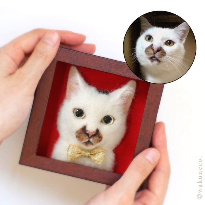 Artist From Japan Makes Hyper Realistic Cat Portraits From Wool (18 pics)