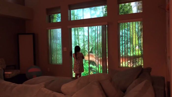 Dad Surprises Daughter By Making Dinosaurs Roam Their Backyard (7 pics)