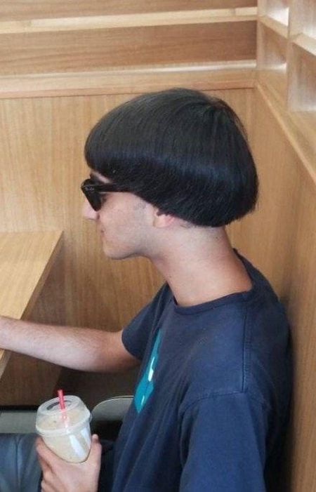 This Guy Allowed A Friend To Cut His Hair (7 pics)