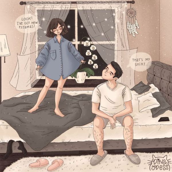 Joys Of Couple’s Life In Heartwarming Illustrations (15 pics)