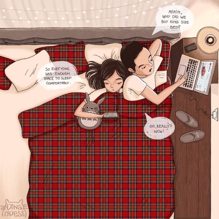 Joys Of Couple’s Life In Heartwarming Illustrations (15 pics)