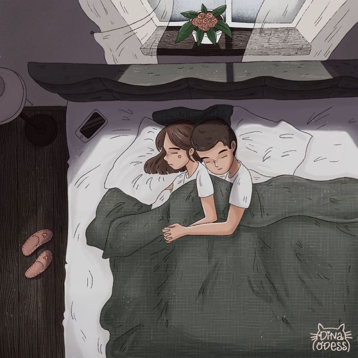 Joys Of Couple’s Life In Heartwarming Illustrations (15 pics)