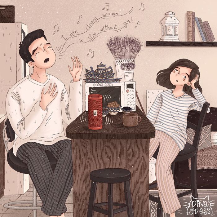 Joys Of Couple’s Life In Heartwarming Illustrations (15 pics)