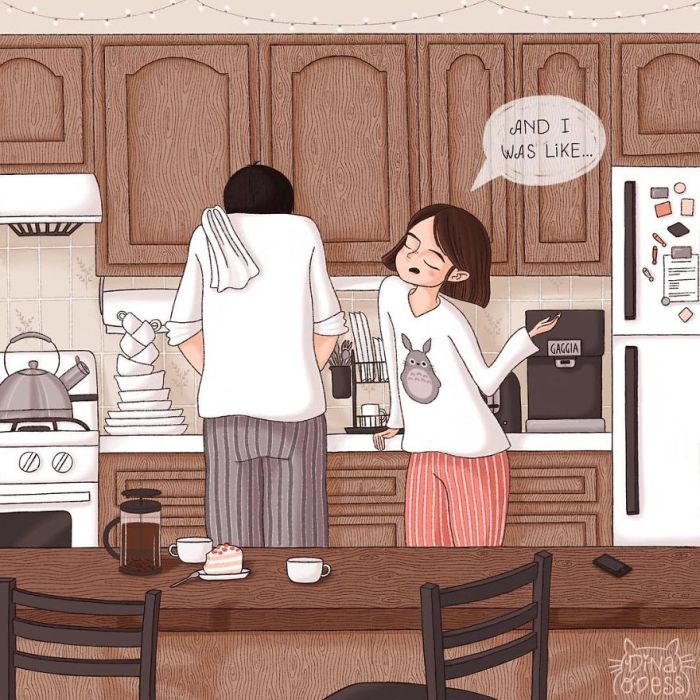 Joys Of Couple’s Life In Heartwarming Illustrations (15 pics)