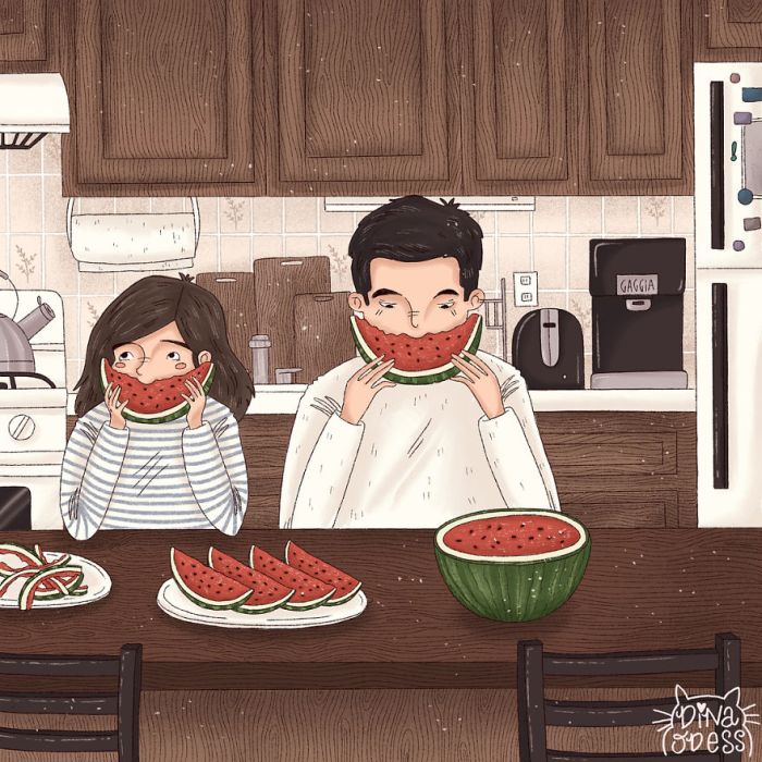 Joys Of Couple’s Life In Heartwarming Illustrations (15 pics)