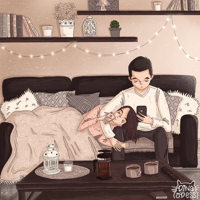 Joys Of Couple’s Life In Heartwarming Illustrations (15 pics)