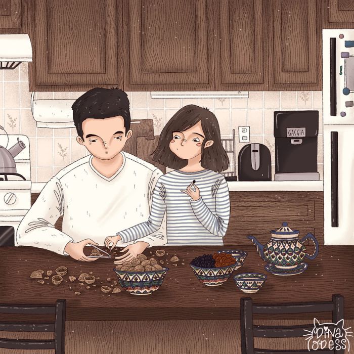 Joys Of Couple’s Life In Heartwarming Illustrations (15 pics)