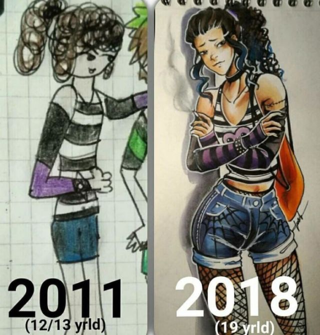 Artists Redrawing Their Old Work (29 pics)
