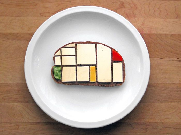 Twitter Users Rebuild Famous Paintings With Sandwiches (22 pics)