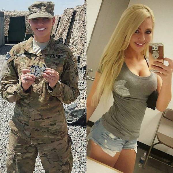 Girls With And Without Their Uniform (36 pics)