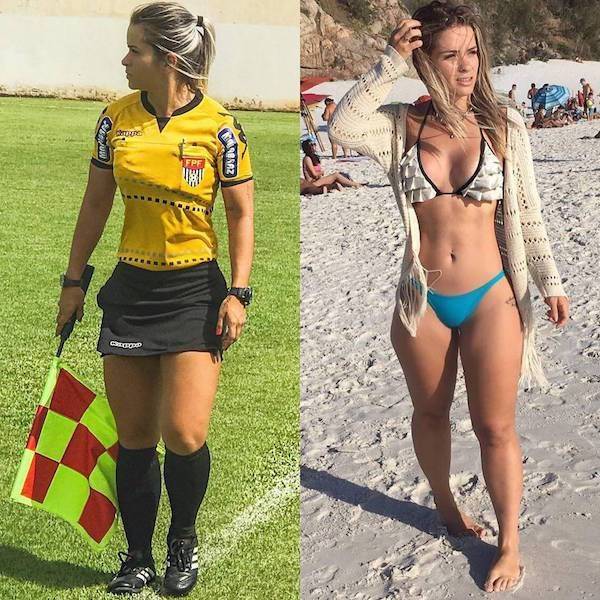 Girls With And Without Their Uniform (36 pics)