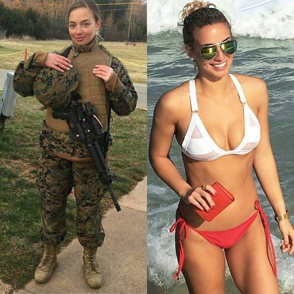 Girls With And Without Their Uniform (36 pics)