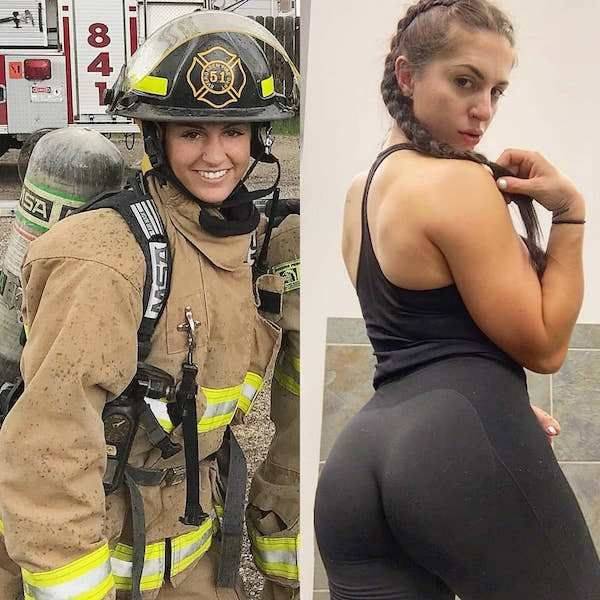 Girls With And Without Their Uniform (36 pics)