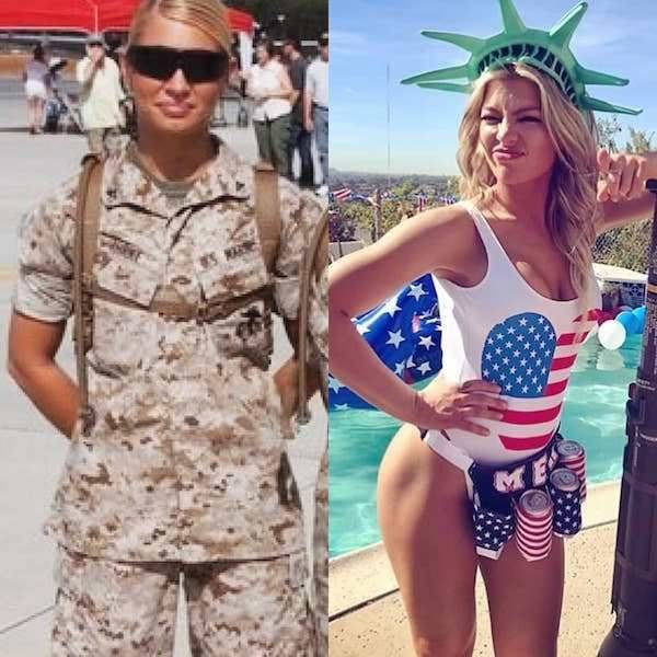 Girls With And Without Their Uniform (36 pics)