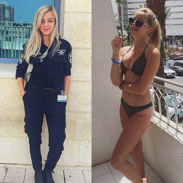Girls With And Without Their Uniform (36 pics)