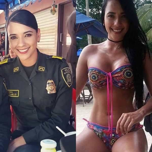 Girls With And Without Their Uniform (36 pics)