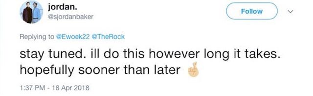 Guy Spends 100 Straight Days Asking The Rock To Hang With Him On Twitter (28 pics)