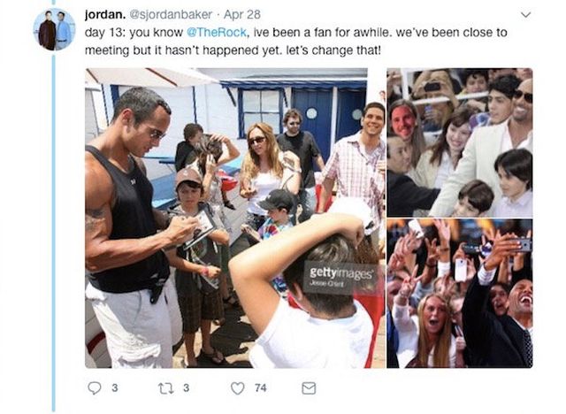 Guy Spends 100 Straight Days Asking The Rock To Hang With Him On Twitter (28 pics)