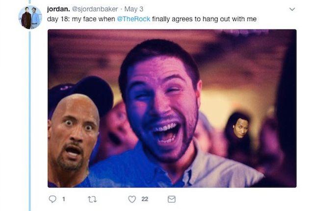 Guy Spends 100 Straight Days Asking The Rock To Hang With Him On Twitter (28 pics)