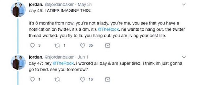 Guy Spends 100 Straight Days Asking The Rock To Hang With Him On Twitter (28 pics)