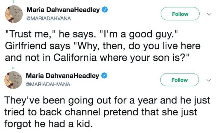 Douche Of A Boyfriend Failed To Inform He Had A Child (18 pics)