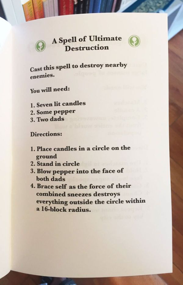This Guy Left A Fake Book Of Spells In An Occult Shop And It’s Hilarious (10 pics)