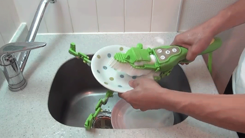 Motorized Handheld Dish Scrubber (4 pics)