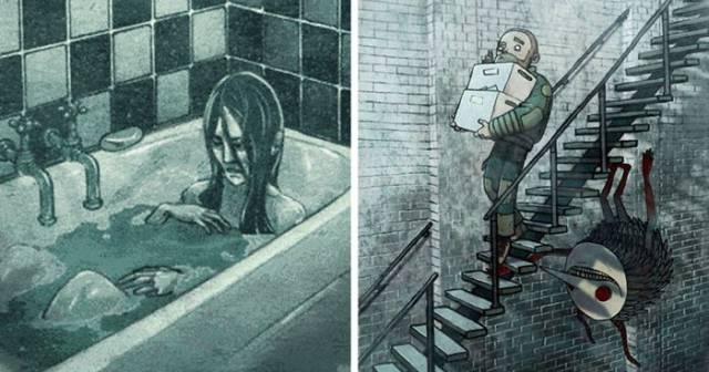 One-Shot Horror Stories (40 gifs)