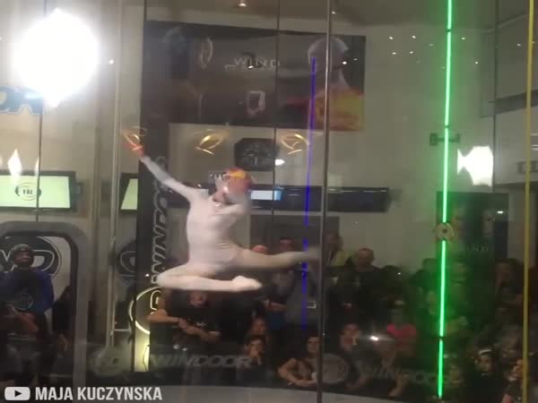Freestyle Dancing In Wind Tunnel