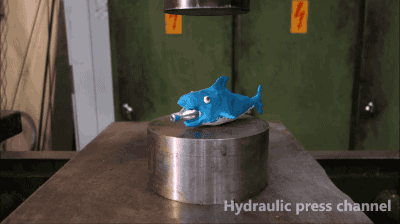 Things Getting Hydraulically Pressed (17 gifs)