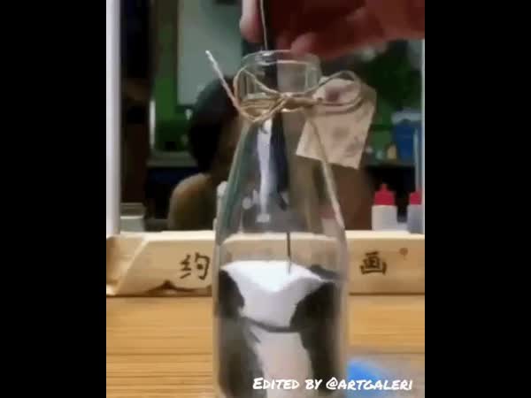 Bottle And Sand Art