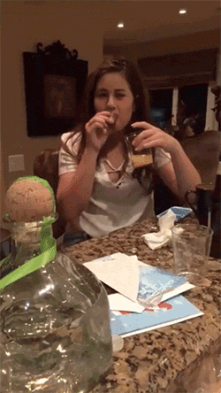Parents Watch Children Drink (12 gifs)