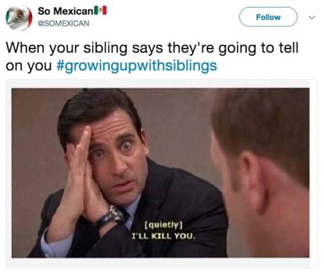 Tweets That Everyone With A Sibling Can Relate To (23 pics)