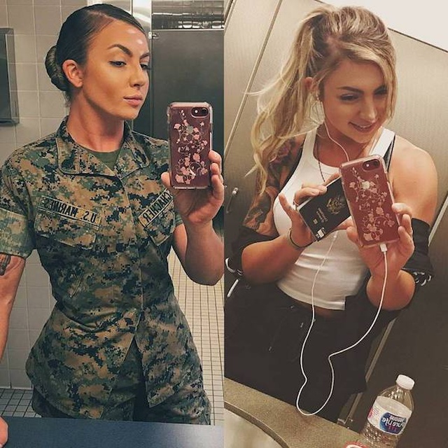 Girls With and Without Their Uniform (19 pics)