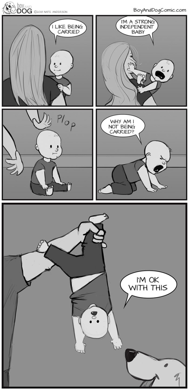Father Illustrates The Friendship Between His Tiny Baby And Giant Dog (20 pics)
