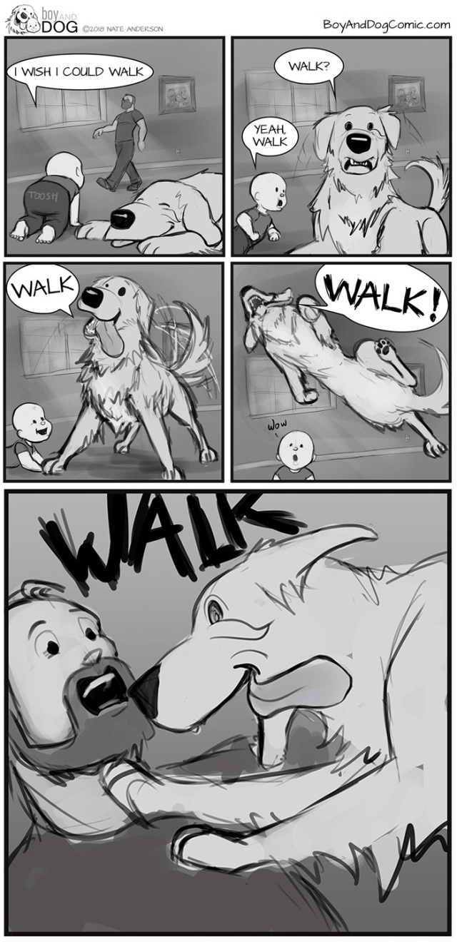 Father Illustrates The Friendship Between His Tiny Baby And Giant Dog (20 pics)