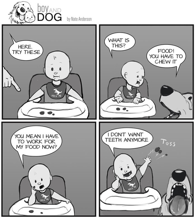Father Illustrates The Friendship Between His Tiny Baby And Giant Dog (20 pics)