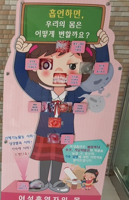 No Smoking Ads In South Korean Schools (3 pics)